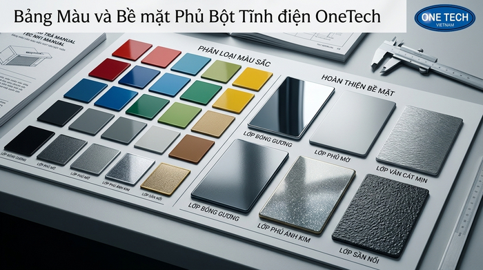 Bảng màu và các kiểu bề mặt sơn tĩnh điện phổ biến tại Hà Nội