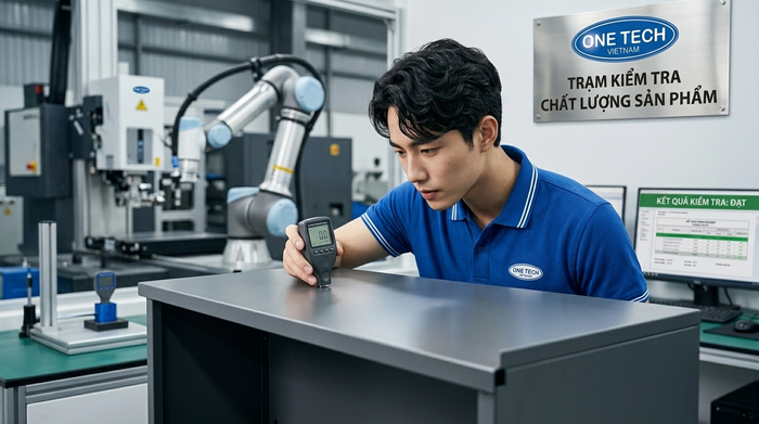 Kiểm tra chất lượng thành phẩm sơn tĩnh điện trước khi bàn giao