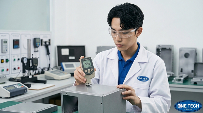 Kiểm tra độ dày màng sơn tĩnh điện trên sản phẩm kim loại