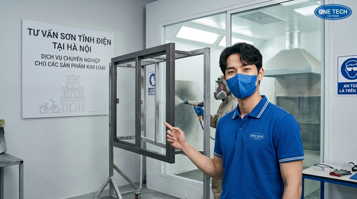 Dịch vụ sơn tĩnh điện Hà Nội tại OneTech Group Tư vấn dịch vụ sơn tĩnh điện Hà Nội cho sản phẩm kim loại
