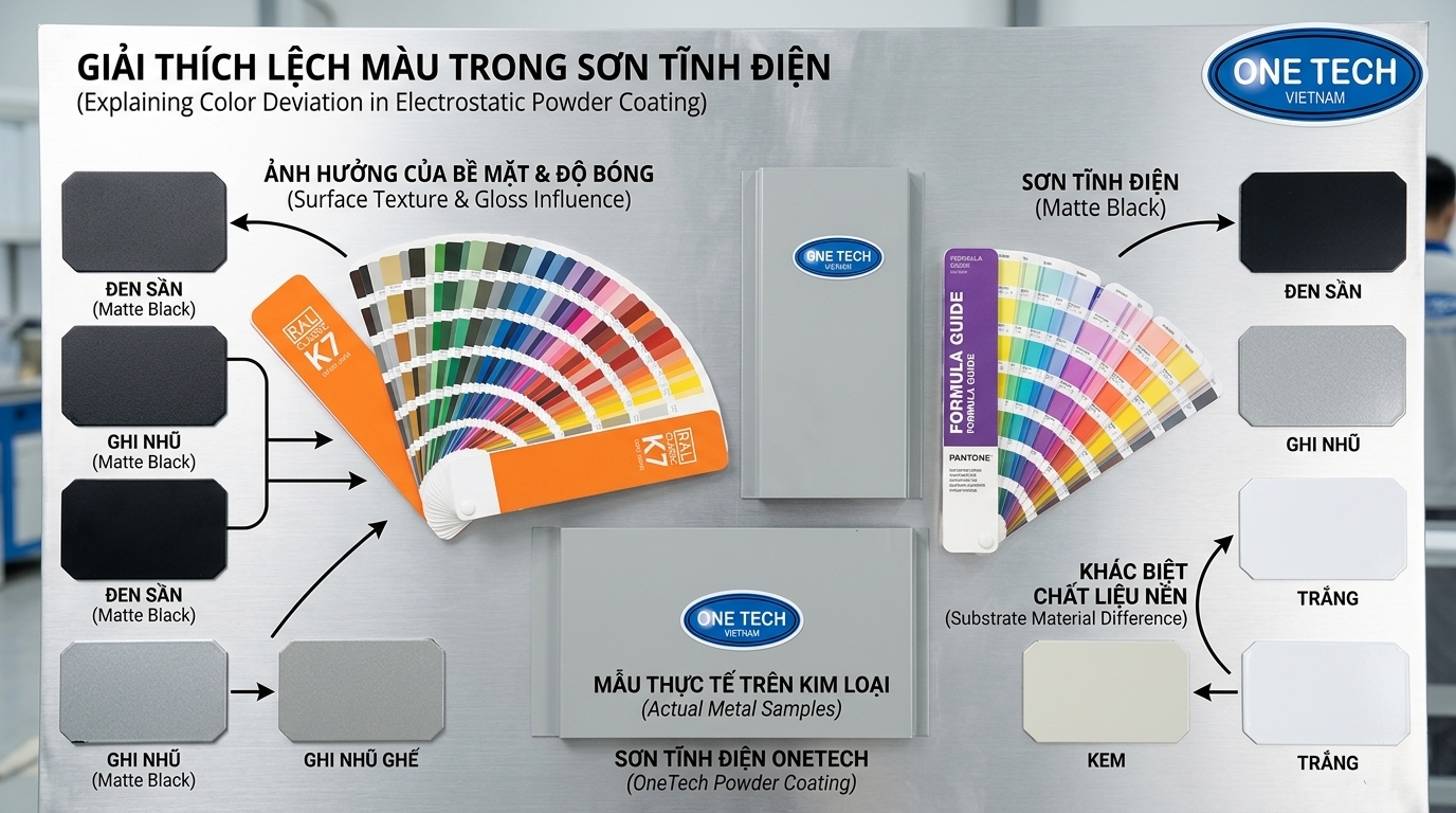 Bảng màu RAL và Pantone cho sơn tĩnh điện So sánh bảng màu RAL và Pantone khi chọn màu sơn tĩnh điện tại Hà Nội