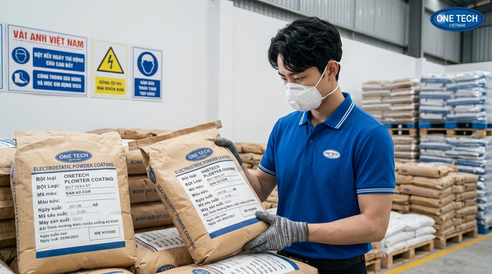 Kiểm tra bột sơn tĩnh điện khi nhập kho