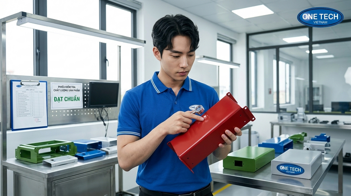 Nghiệm thu sản phẩm sơn tĩnh điện tại Hà Nội trước khi bàn giao
