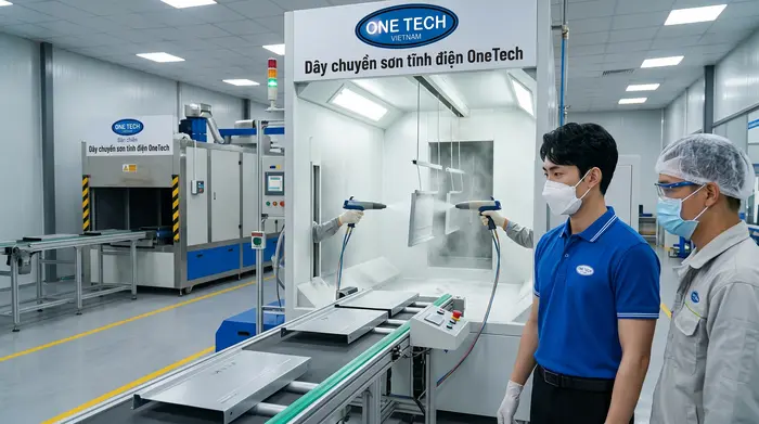 Các bước phun sơn tĩnh điện cho kim loại Quy trình sơn tĩnh điện kim loại tại Hà Nội