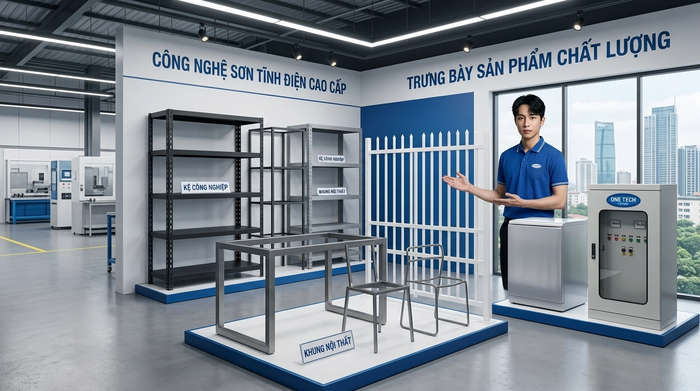 Các sản phẩm cơ khí được hoàn thiện bằng sơn tĩnh điện tại Hà Nội