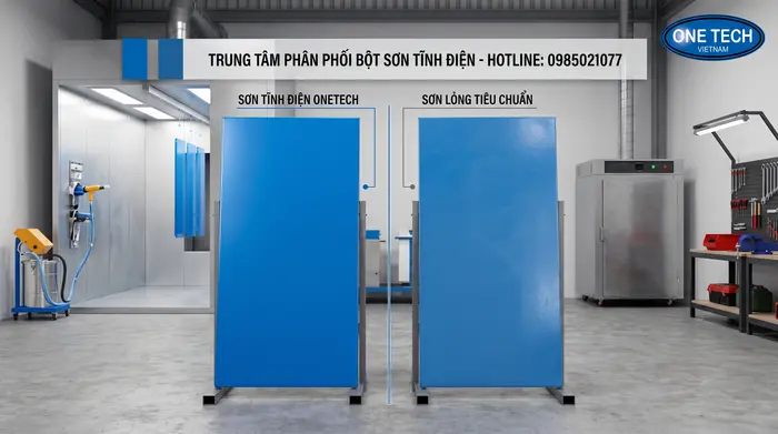 Khác biệt giữa sơn tĩnh điện và sơn dung môi So sánh sơn tĩnh điện cho kim loại với sơn dung môi
