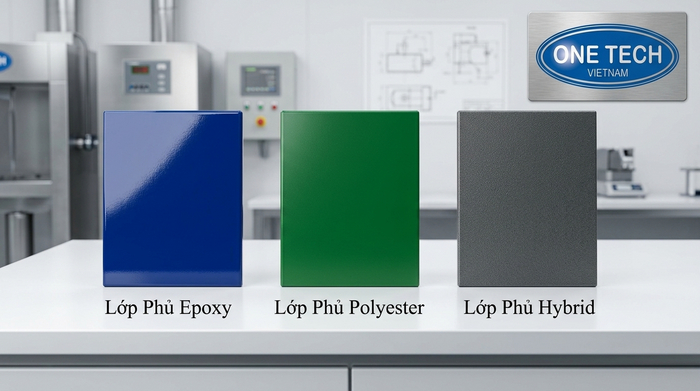So sánh các vật liệu sơn tĩnh điện epoxy polyester và hybrid