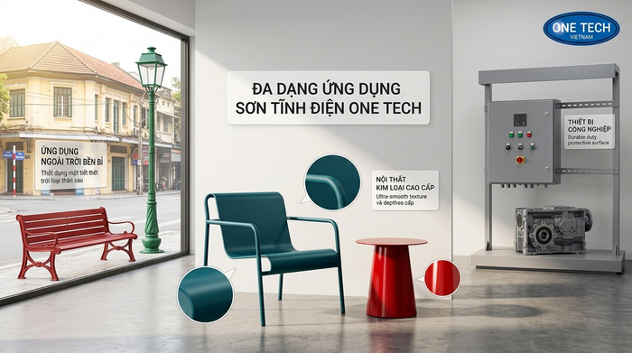 Ứng dụng sơn tĩnh điện cho nội thất kim loại thiết bị công nghiệp và hạng mục ngoài trời tại Hà Nội