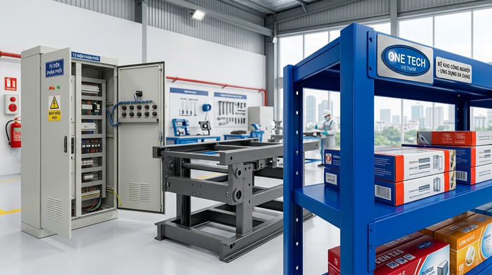 Ứng dụng sơn tĩnh điện cho kệ sắt tủ điện và khung cơ khí tại Hà Nội