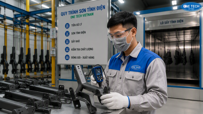 Quy trình sơn tĩnh điện chuẩn cho sản phẩm cơ khí tại Hà Nội