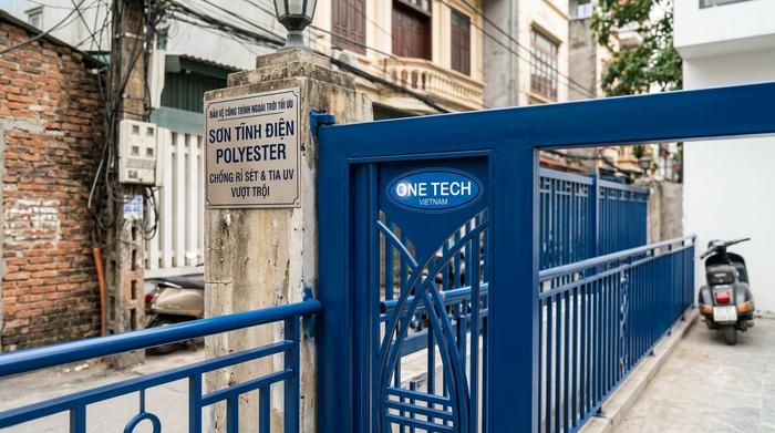 Sơn tĩnh điện polyester chống phai màu cho môi trường ngoài trời Sơn tĩnh điện polyester dùng cho sản phẩm ngoài trời tại Hà Nội