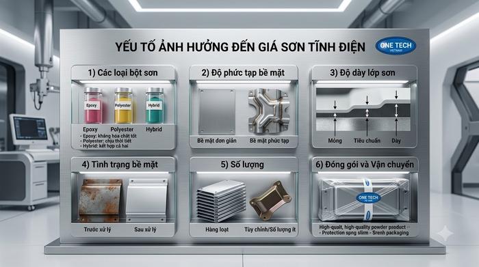 Giá sơn tĩnh điện Hà Nội phụ thuộc vào loại sơn và quy trình xử lý Các yếu tố ảnh hưởng đến giá sơn tĩnh điện tại Hà Nội