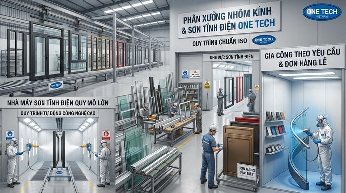 Các nhóm địa chỉ sơn tĩnh điện khung nhôm kính tại Hà Nội theo từng nhu cầu thi công